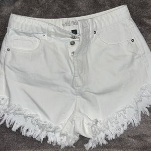 Size 2 White denim shorts!